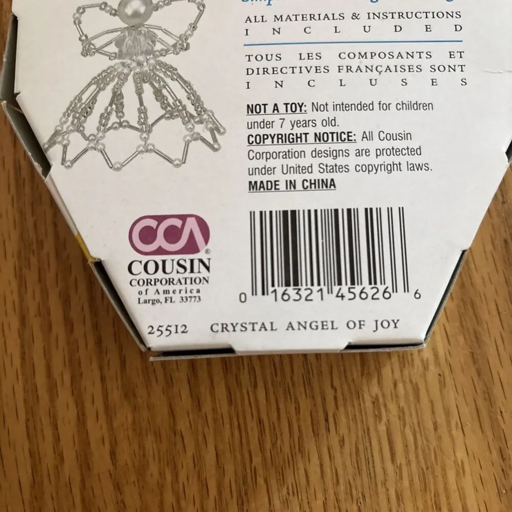Vtg.CCA Angel sensations Crystal Angel of joy bead kit. New original packaging.￼